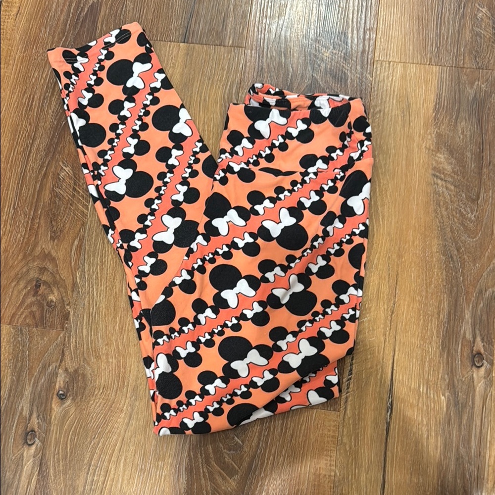 One size lularoe Orange Patterned Leggings